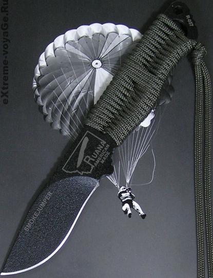 Нож выживания парашютиста-спасателя с паракордом SmokeJumper