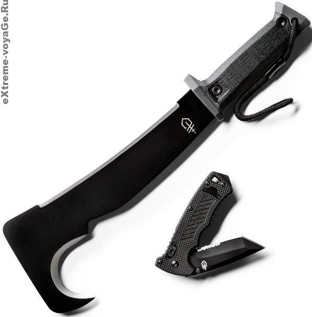 Топор-мачете и нож танто в наборе выживания Deterrence Kit