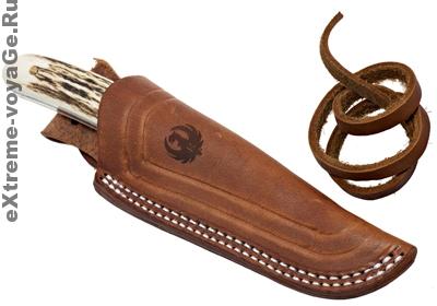 Нож для выживания Backwoods Pro в ножнах с кожаным шнурком
