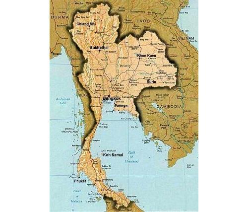 Королевство Таиланд в Юго-Восточной Азии