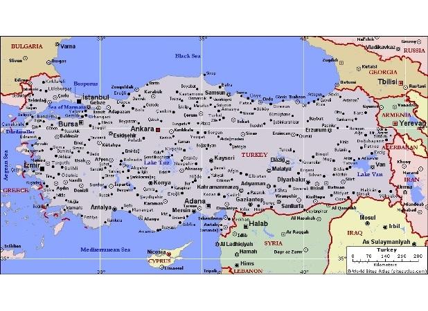 Турция на мировой карте