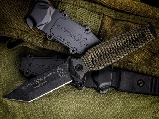 Tops Knives WolfHawk Tanto Point Paracord Handle