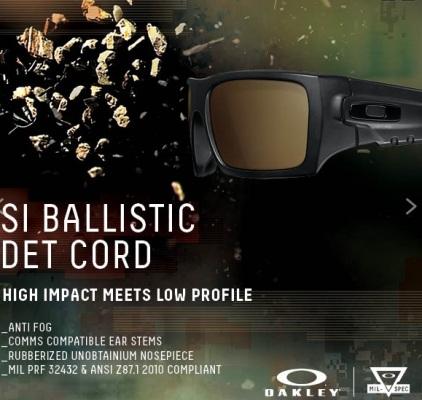 Тактические баллистические очки Oakley SI Ballistic Det Cord