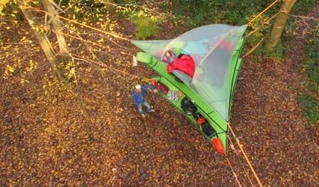 Подвесная палатка вид сверху
