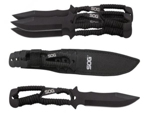 Ножт для бушкрафта с паракордом SOG Throwing Knives