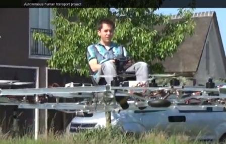 Создан пилотируемый дрон-мультикоптер Quadro UAS