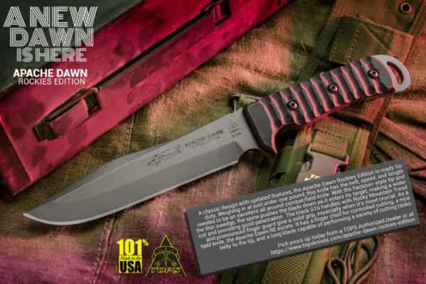 Мощный походно-тактический нож TOPS Apache Dawn Redux