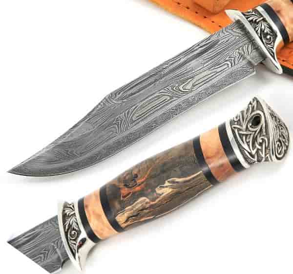 Дамасский 400-слойный нож Атака от кузни Железные братья