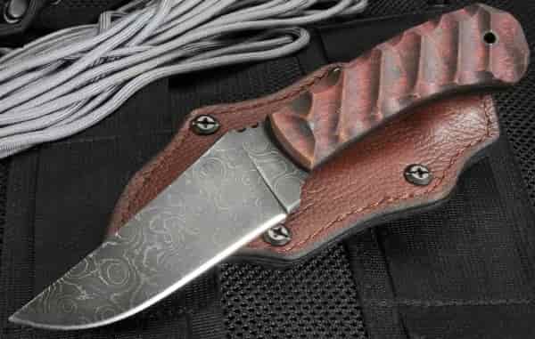 Охотничий нож Blue Ridge Hunter из дамасской стали