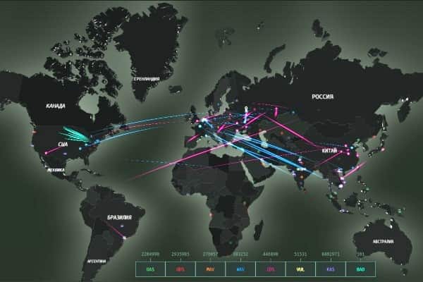Онлайн карта кибератак и киберугроз